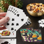Mid Century Retro 60s Mardi Gras The Smoking Man Pokerkaarten (Insitu)