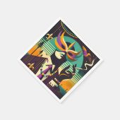 Mid Century Retro 60s Mardi Gras The Smoking Man Servet (Hoek)