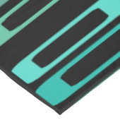 Mid Century Retro Flat Rocks Zwart Turquoise Tafelkleed (Gekanteld)