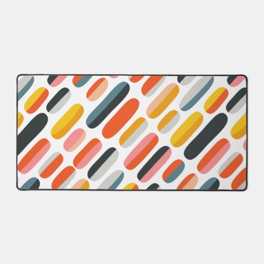 Mid Century Retro Geometric Abstract Pattern Bureaumat (Voorkant)