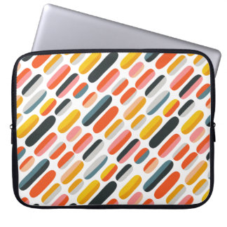 Mid Century Retro Geometric Abstract Pattern Laptop Sleeve