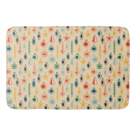 Mid Century Retro Patroon met Kerstboom Speelgoed Badmat