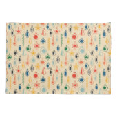 Mid Century Retro Patroon met Kerstboom Speelgoed Kussensloop (Achterkant)