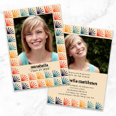 Mid Century Retro Pattern Foto's Afstuderen Kaart