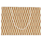 Mid-Century Ribbon Print - kamelaankleurig en crèm Large Cadeautasje (Achterkant)