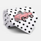 MId-Century  Roze Pedal-Car-Stropdas Stropdas (Opgerold)