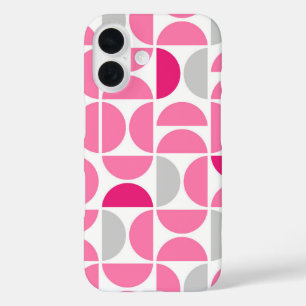 Mid Century Roze Tegels iPhone 16 Hoesje