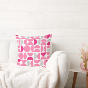 Mid Century Roze Tegels Kussen