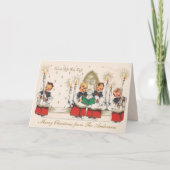 Mid-Century Silent Night Boys Choir Custom Feestdagen Kaart (Voorkant)
