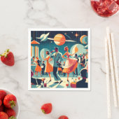 Mid Century Space Age Cocktail Party Servet (Insitu)