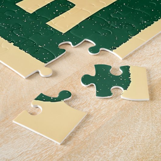 Mid Century St. Patrick's Shamrock Martini Art Legpuzzel (Zijkant)