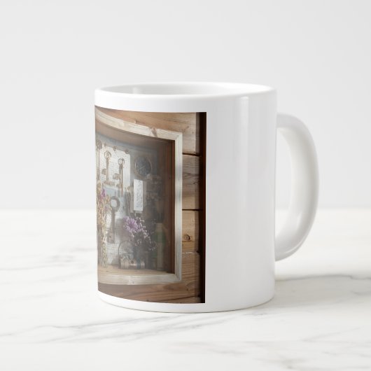 Mid-Century Starburst Clock Face Art Extra Grote Beker (Voorkant rechts)