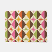 Mid Century Starbursts op Harlequin Diamonds Deurmat (Voorkant)