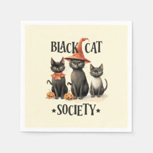 Mid-Century stijl Black Cat Society Servet