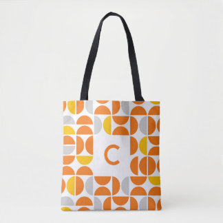 Mid Century Sunny Tegels Monogrammed Canvas tas