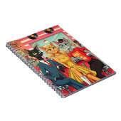 Mid Century Teenage Katten In Een Diner Notitieboek (Rechterzijde)