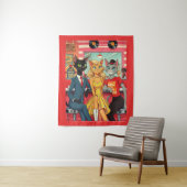 Mid Century Teenage Katten In Een Diner Wandkleed (In situ)