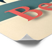 Mid Century Valentijn Hip Martini Dancing Paar Poster (Hoek)