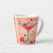 Mid Century Valentijn Martini cocktail Latte Mok (Rechterhoek)