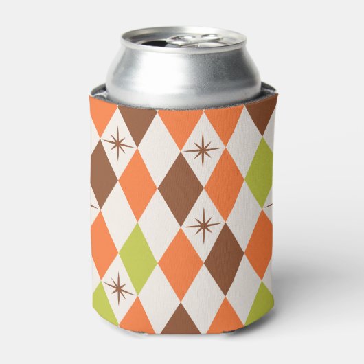 Mid-Century Vibes – Retro Geometric Blikjeskoeler (Blikje Voorkant)