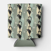 Mid Century zwart kattenpatroon Blikjeskoeler (Voorkant)