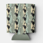 Mid Century zwart kattenpatroon Blikjeskoeler (Achterkant)