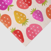 Mid-eeuwse appelen en aardbeien kleurrijk tissuepapier (Detail)