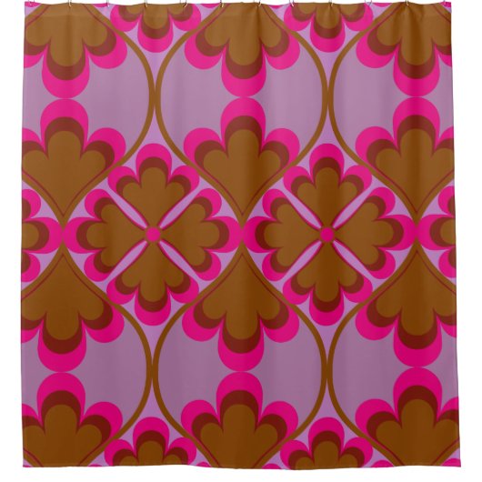 Mid-eeuwse mod 60s 70s douchegordijn (Voorkant)