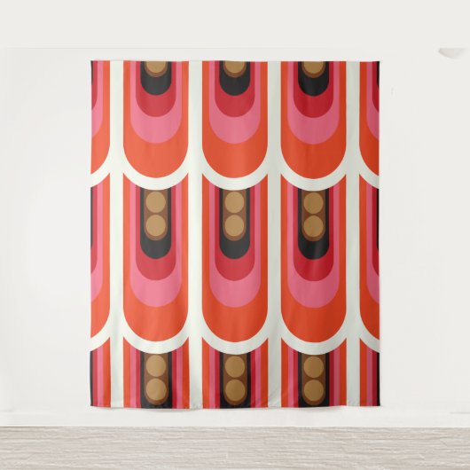 Mid-eeuwse mod retro tapestry wandkleed (Voorkant)