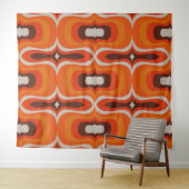 Mid-eeuwse mod retro tapestry wandkleed (In Situ (horizontaal))