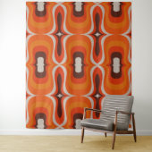 Mid-eeuwse mod retro tapestry wandkleed (In situ)