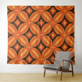 Mid-eeuwse mod retro tapestry wandkleed (In Situ (horizontaal))