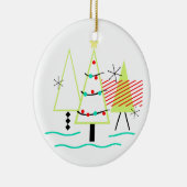 mid - eeuwse moderne kerstboomretro keramisch ornament (Rechts)