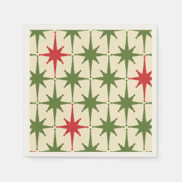 Mid-eeuwse moderne kerstuitbarstingen in de Retro Servet