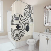 Mid-eeuwse Moderne regenboog Douchegordijn (In situ)