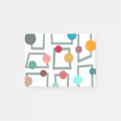 Mid-eeuwse moderne trapezzoïden en cirkels post-it® notes (Voorkant)