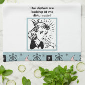 Mid-eeuwse retro-keukenhanddoek theedoek (Gevouwen)