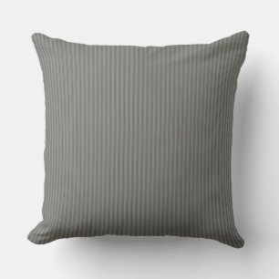 Mid Grey Ticking Stripe Cushion Kussen