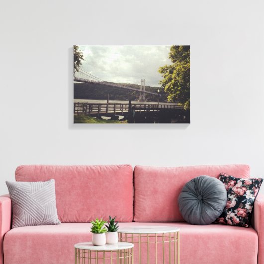 Mid Hudson Bridge Klein verpakt Canvas (Insitu (Woonkamer))