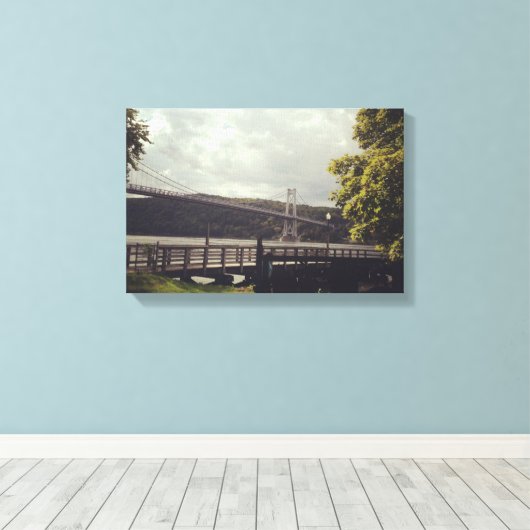 Mid Hudson Bridge Klein verpakt Canvas (Insitu (Houten vloer))