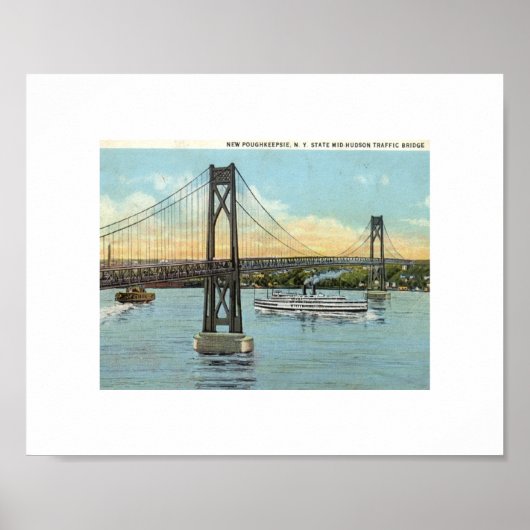Mid-Hudson Bridge, Poughkeepsie 1930  Poster (Voorkant)