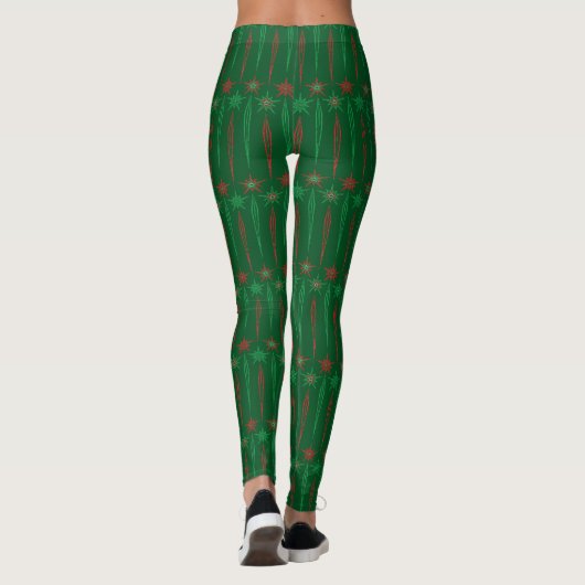 Mid Icicles Vert Leggings (Dos)