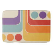 Mid Mod 70s Retro stijl geometrisch ontwerp Badmat (Voorkant)