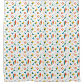 Mid Mod Atomic Mid-Century Moderne Vormen Retro Douchegordijn (Voorkant)