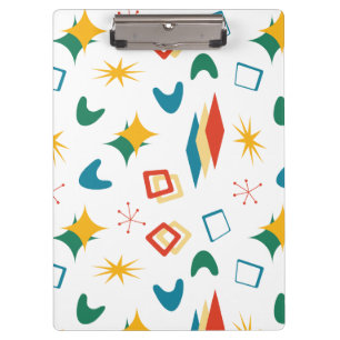 Mid Mod Atomic Mid-Century Moderne Vormen Retro Klembord