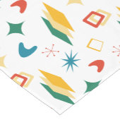 Mid Mod Atomic Mid-Century Moderne Vormen Retro Korte Tafelloper (Hoek)