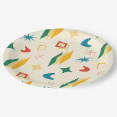 Mid Mod Atomic Mid-Century Moderne Vormen Retro Papieren Bordje (Gekanteld)