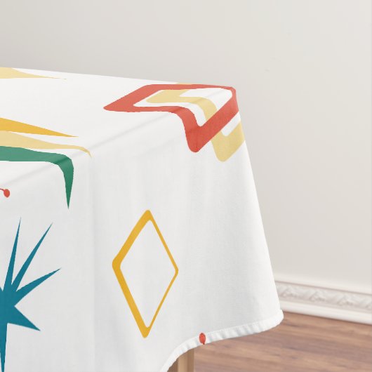 Mid Mod Atomic Mid-Century Moderne Vormen Retro Tafelkleed (Voorbeeld)