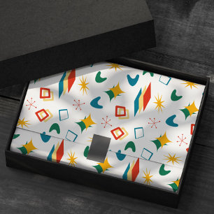 Mid Mod Atomic Mid-Century Moderne Vormen Retro Tissuepapier