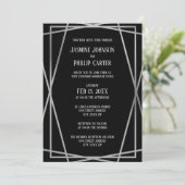 Mid Mod B&G Design- Wedding/Reception Uitnodiging (Staand voorkant)